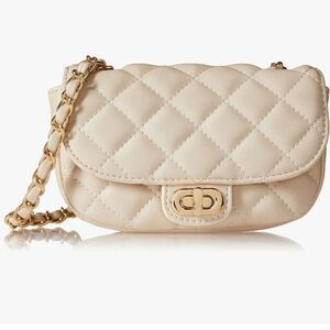 New Without Tags The Drop Willow Chain Quilted Shoulder Belt Bag In Bone